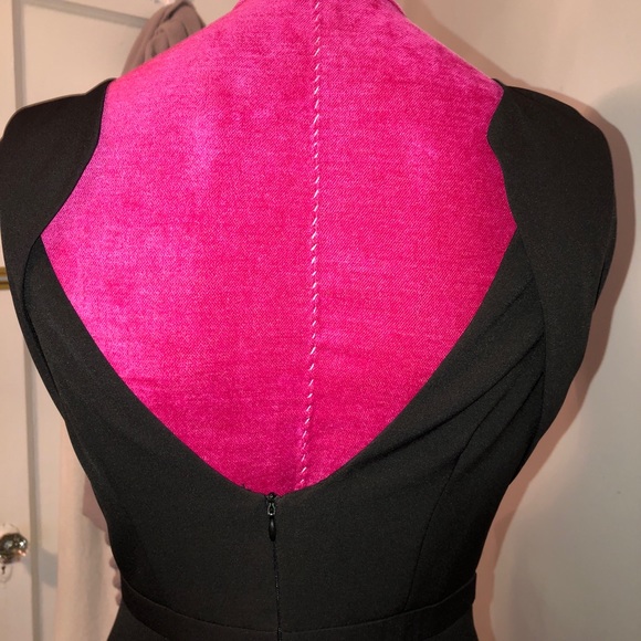 DRESS LOW CUT LACE DECOTELLE BLACK/BLUE - Picture 7 of 8